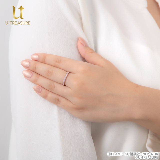 「【カードキャプターさくら】ハーフエタニティリング」（K18ピンクゴールド）99,000円（税込）（シルバー・ピンクゴールドコーティング）19,800円（税込）（K18ホワイトゴールド）99,000円（税込）（シルバー）19,800円（税込）（C）CLAMP・ST/講談社・NEP・NHK（C）2014-2020 U-TREASURE All Rights Reserved.