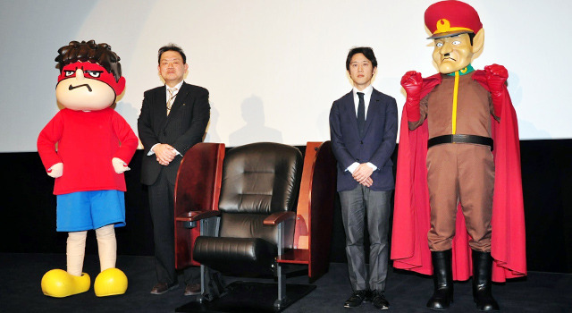 瀬田一彦取締役社長＆「秘密結社鷹の爪」メンバー／シネマコンプレックス「TOHOシネマズ 日本橋」記者会見