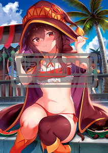 『この素晴らしい世界に爆焔を！』B2ダブルスエードタペストリーMだSたろう(C98) 4,000円（税抜）(C)2019 暁なつめ・三嶋くろね／KADOKAWA／映画このすば製作委員会