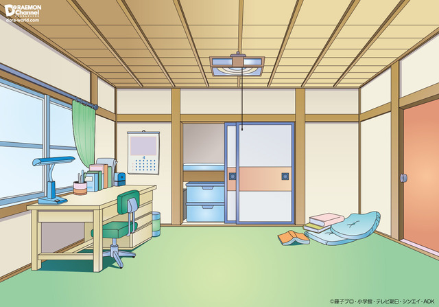 「ドラえもん壁紙」のび太の部屋A（窓側ver.）