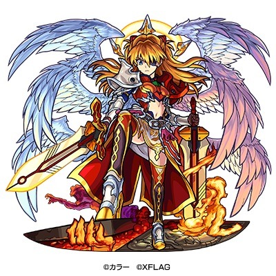 エヴァンゲリオン×モンスト コラボ第4弾「光属性 ★6 地獄を粛す神の炎 アスカ×ウリエル （獣神化後）」（C）カラー（C）XFLAG