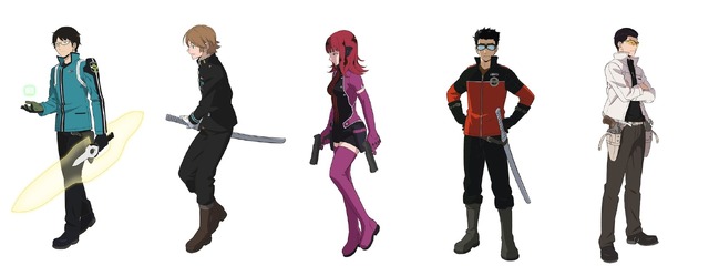 『ワールドトリガー』ボーダーB級隊隊長5名 全身（C）葦原大介／集英社・テレビ朝日・東映アニメーション