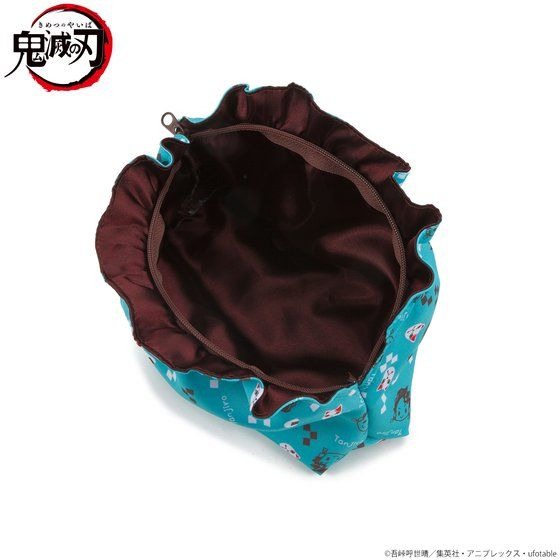 「ゆるっと鬼滅の刃　モチーフ柄フリルポーチ」2,530円（税込）（C）吾峠呼世晴／集英社・アニプレックス・ufotable