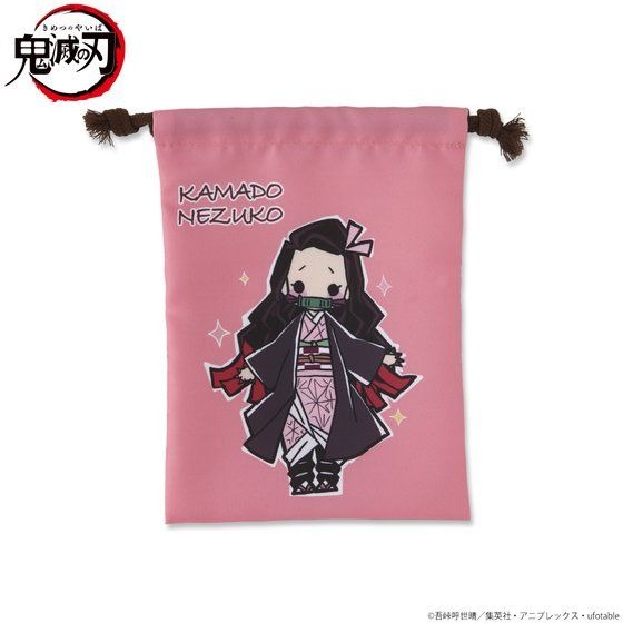 「ゆるっと鬼滅の刃 モチーフ柄巾着」1,430円（税込）（C）吾峠呼世晴／集英社・アニプレックス・ufotable