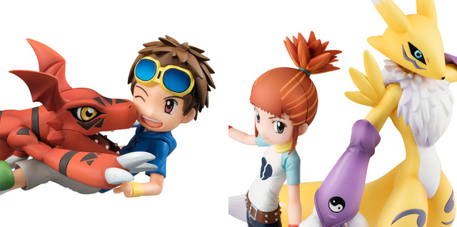 「G.E.M.シリーズ デジモンテイマーズ ギルモン＆松田啓人」「G.E.M.シリーズ デジモンテイマーズ レナモン＆牧野留姫」各7480円（税込）（C）本郷あきよし・東映アニメーション