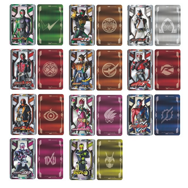 「仮面ライダーシリーズ PIICA＋クリアパスケース（ランダム21種）」各1,650円（税込／送料・手数料別途）（C）石森プロ・東映（C）石森プロ・テレビ朝日・ADK EM・東映