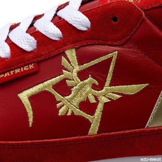 「STRICT-G × PATRICK 『機動戦士ガンダム』 スニーカー マラソン・レザー 赤い彗星モデル」24,200円（税込）（C）創通・サンライズ