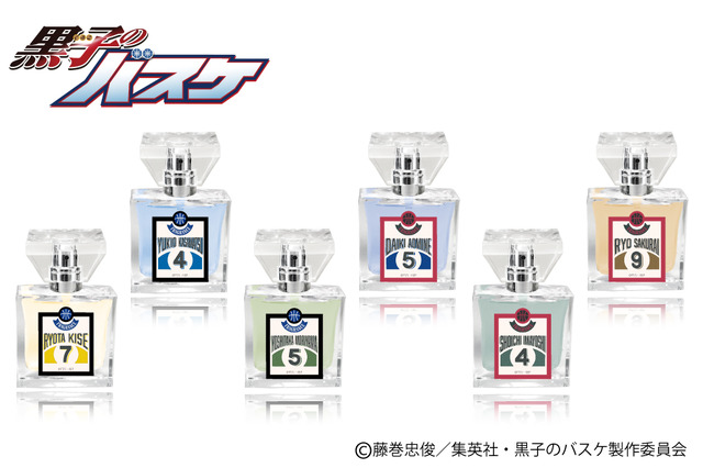 『黒子のバスケ』 フレグランス第2弾 各5,417円（税抜）（C）藤巻忠俊／集英社・黒子のバスケ製作委員会