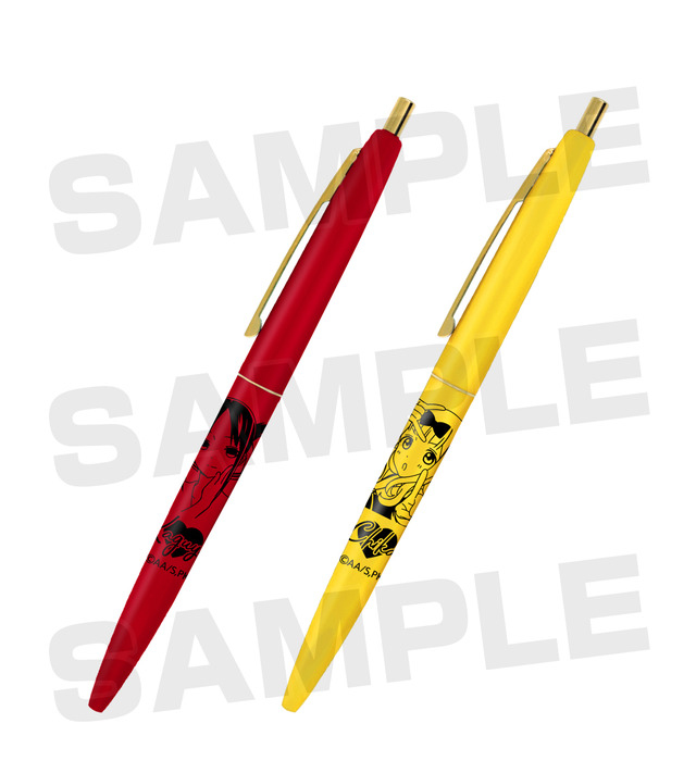 「クリックゴールド ボールペン（全2種）」各400円（税別）（C）赤坂アカ／集英社・かぐや様は告らせたい製作委員会