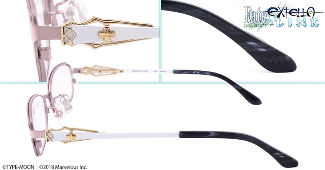 「「Fate/EXTELLA LINK」コラボレーション眼鏡」各15,400円（税抜）（C）TYPE-MOON　（C）2018 Marvelous Inc.