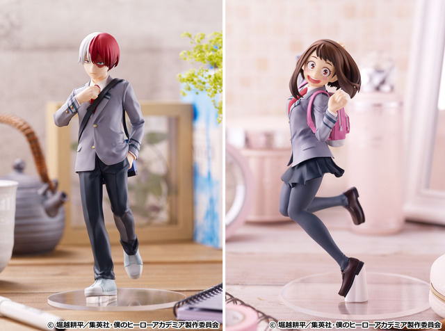 「POP UP PARADE 轟焦凍」「POP UP PARADE 麗日お茶子」各3,900円(税込)（C） 堀越耕平／集英社・僕のヒーローアカデミア製作委員会