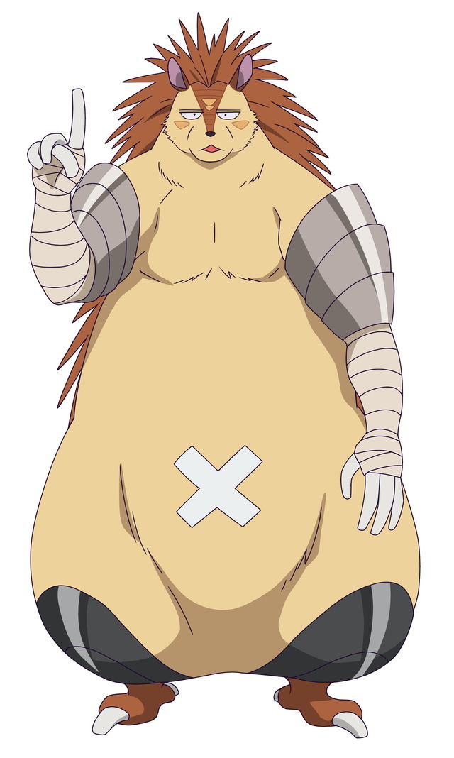 はりとげマジロ（声：小山力也）（C）熊之股鍵次・小学館／魔王城睡眠促進委員会