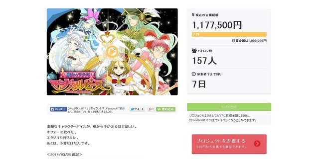 『魔女っ子少年マジカルピース』クラウドファンディング達成！福島潤ら有名声優6人が声当て