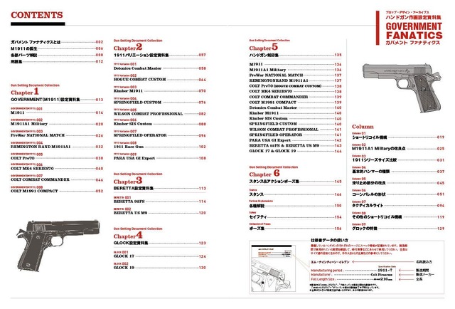 「ハンドガン作画設定資料集」2,500円（税別）