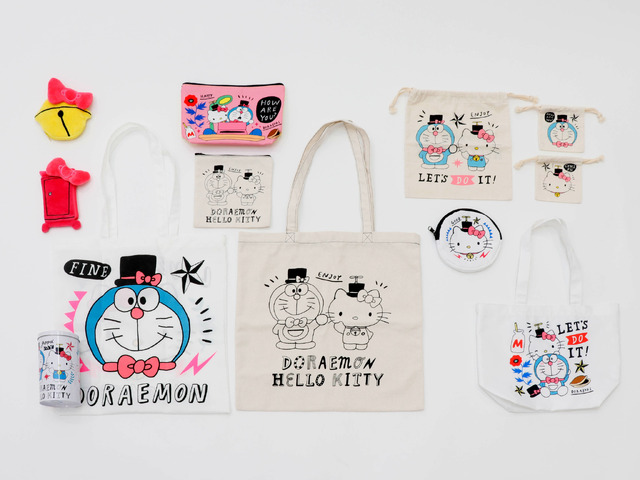 「ASOKO de DORAEMON　HELLO KITTY」イフクカズヒコ 柄（C）Fujiko-Pro（C）1976, 2020 SANRIO CO., LTD. APPROVAL NO.S610237