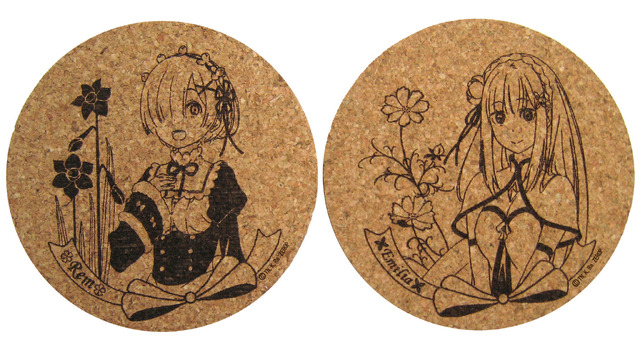 エミリア・レム柄コースター2枚組