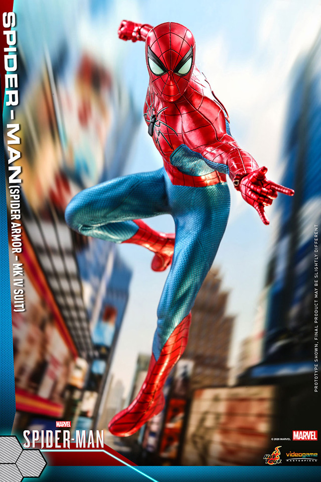「【ビデオゲーム・マスターピース】 『Marvel’s Spider-Man』1/6スケールフィギュア　スパイダーマン（スパイダー・アーマーMK IVスーツ版）」（C）2020 Marvel.
