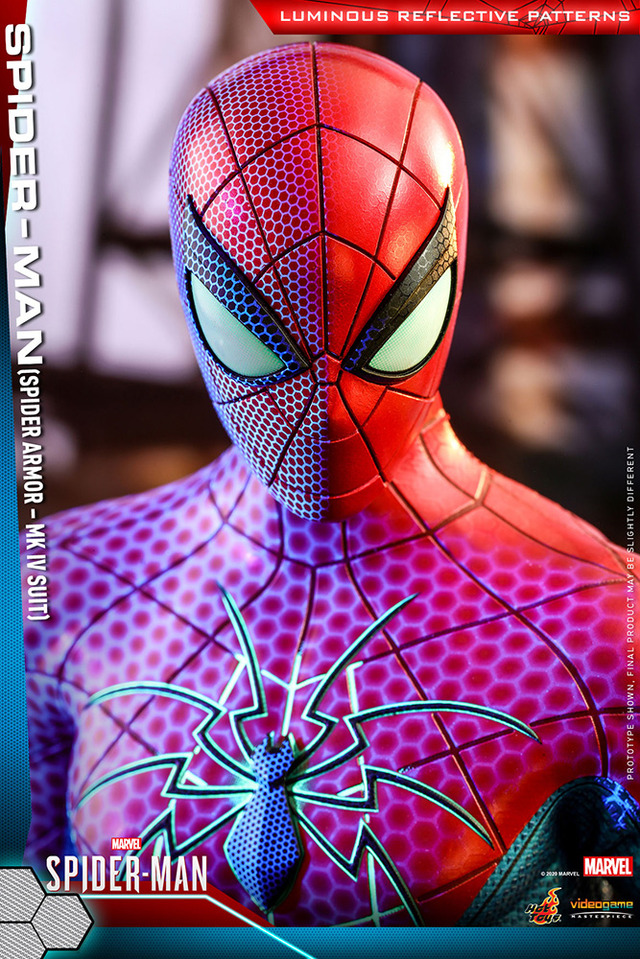 「【ビデオゲーム・マスターピース】 『Marvel’s Spider-Man』1/6スケールフィギュア　スパイダーマン（スパイダー・アーマーMK IVスーツ版）」（C）2020 Marvel.
