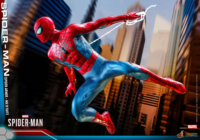 「【ビデオゲーム・マスターピース】 『Marvel’s Spider-Man』1/6スケールフィギュア　スパイダーマン（スパイダー・アーマーMK IVスーツ版）」（C）2020 Marvel.