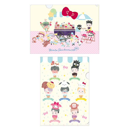 A4クリアファイル 2枚セット（全1種）600円（税抜）（C）はせつ町民会／ユーリ!!! on ICE 製作委員会（C）1976,1989,1992,1993,1996,1998,2020 SANRIO CO.,LTD. APPROVAL NO.610406