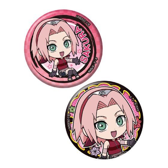 「NARUTO-ナルト-疾風伝　NARUTOアソート」825円（税込）N：缶バッジセット 春野サクラ(C)岸本斉史 スコット／集英社・テレビ東京・ぴえろ