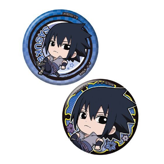 「NARUTO-ナルト-疾風伝　NARUTOアソート」825円（税込）N：缶バッジセット うちはサスケ(C)岸本斉史 スコット／集英社・テレビ東京・ぴえろ