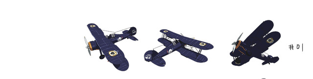 『戦翼のシグルドリーヴァ』クラウディア・ブラフォード　英霊機：グラディエーターMk.II（C）戦翼倶楽部／909整備補給隊