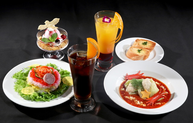 「GUNDAM Cafe　TOKYO BRAND CORE」コースメニュー例