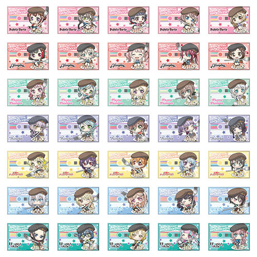 スクエア缶バッジ（ランダム35種）450円（税抜）※うち1種が後半期間から販売 （C）BanG Dream! Project （C）Craft Egg Inc. （C）bushiroad All Rights Reserved.