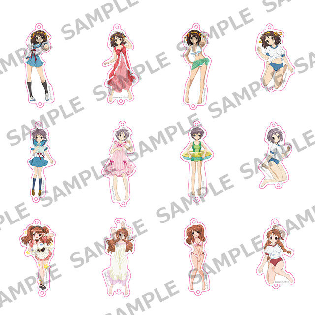 「つながるアクリルチャーム（全12種）」各770円（税込）（C）2006 谷川流・いとうのいぢ／ＳＯＳ団（C）2007，2008，2009 谷川流・いとうのいぢ／ＳＯＳ団