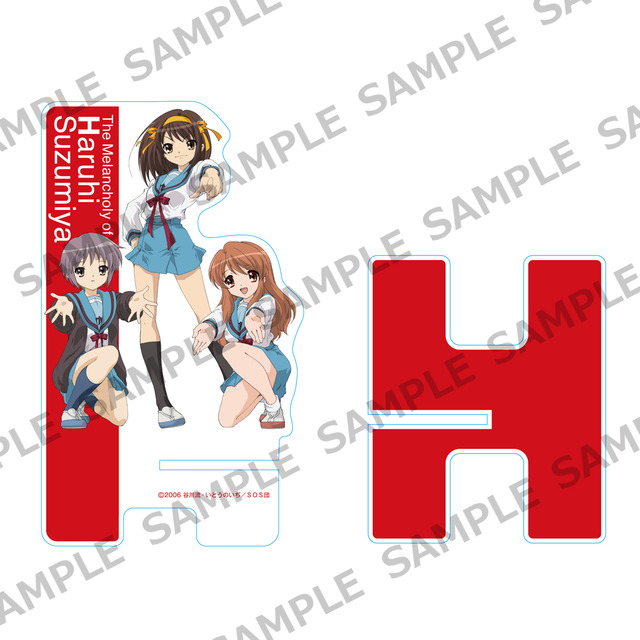 「アクリルスマホスタンド」1,800円（税込）（C）2006 谷川流・いとうのいぢ／ＳＯＳ団（C）2007，2008，2009 谷川流・いとうのいぢ／ＳＯＳ団