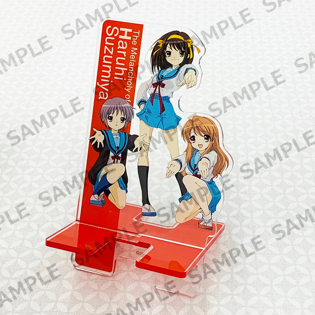 「アクリルスマホスタンド」1,800円（税込）（C）2006 谷川流・いとうのいぢ／ＳＯＳ団（C）2007，2008，2009 谷川流・いとうのいぢ／ＳＯＳ団