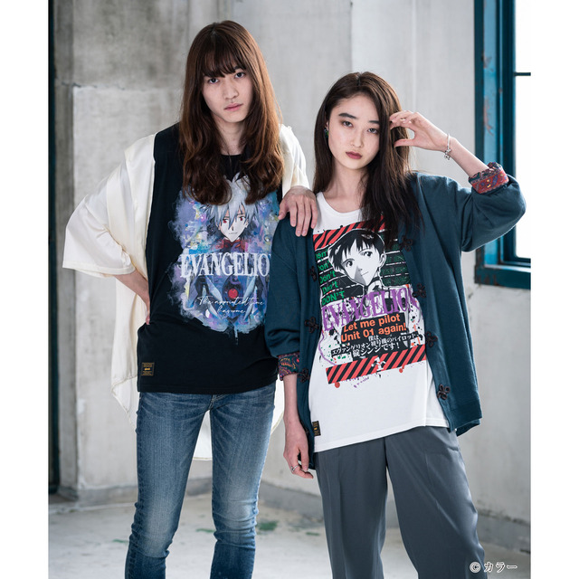 「エヴァンゲリオン×glamb　Tシャツ」各7,590円(税込)(送料・手数料別途)(C)カラー