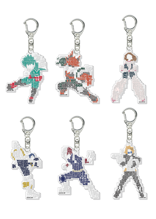 「アクリルキーホルダー(シルエット)」850円(税抜)(C)堀越耕平／集英社・僕のヒーローアカデミア製作委員会