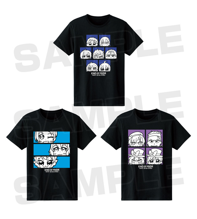 「KING OF PRISM × 大川ぶくぶ Tシャツ」各3,800円（税別）（C）Ｔ－ＡＲＴＳ / syn Sophia / エイベックス・ピクチャーズ / タツノコプロ / キングオブプリズムSSS製作委員会