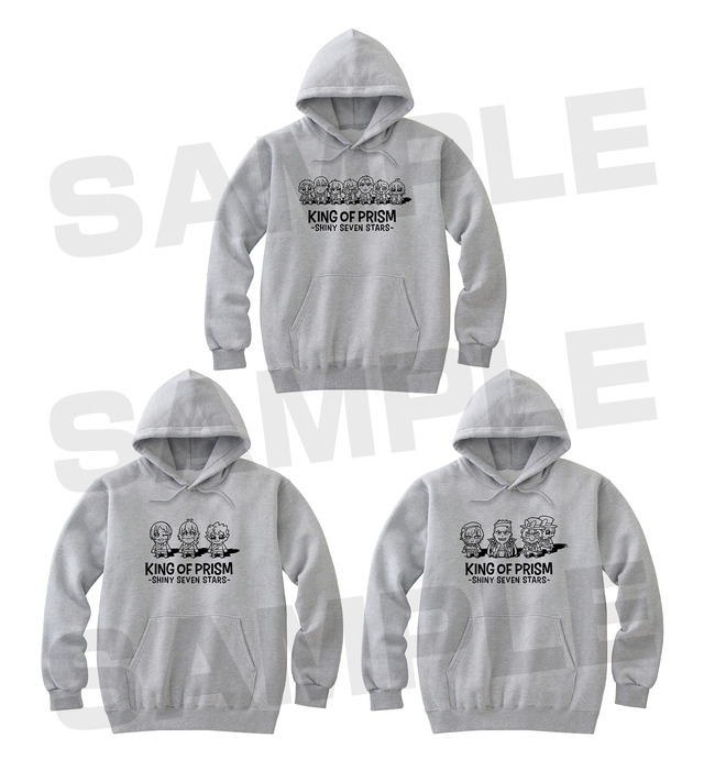 「KING OF PRISM × 大川ぶくぶ パーカー」各5,980円（税別）（C）Ｔ－ＡＲＴＳ / syn Sophia / エイベックス・ピクチャーズ / タツノコプロ / キングオブプリズムSSS製作委員会