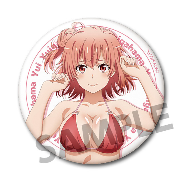 「76mm缶バッジ」500円（税別）（C）渡 航、小学館／やはりこの製作委員会はまちがっている。続（C）渡 航、小学館／やはりこの製作委員会はまちがっている。完