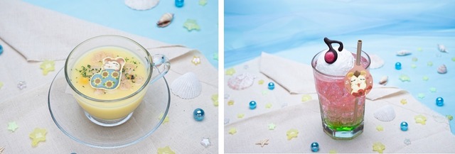 焼きもろこしのひんやりポタージュベッド　799 円／トンガリくんのスイカ♪フロ～ト　799 円（C）河井リツ子／小学館