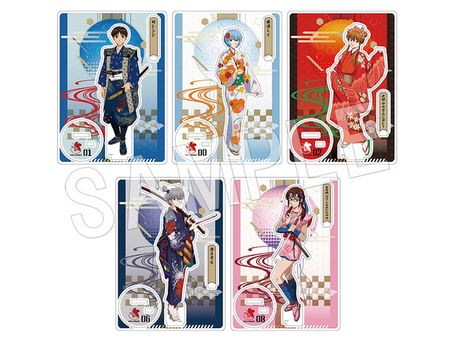 「エヴァンゲリオン京都基地　アクリルフィギュアスタンド（全5種）」1200円（税抜）（C）カラー