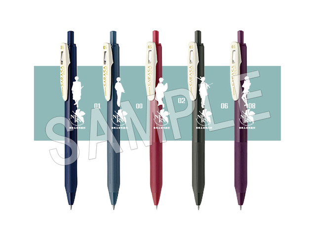 「エヴァンゲリオン京都基地　SARASAクリップ ボールペン（全5種）」300円（税抜）（C）カラー