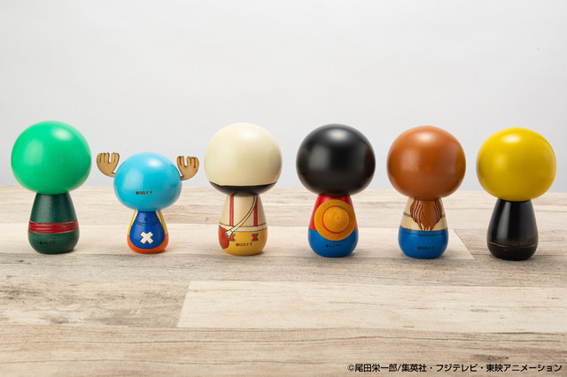 「ワンピースこけし by 卯三郎こけし」各4,200円（税別）（C）尾田栄一郎/集英社・フジテレビ・東映アニメーション