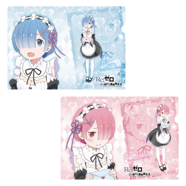 「クリアファイル」各440円(消費税込み・送料別)（C）長月達平・株式会社KADOKAWA刊／Re:ゼロから始める異世界生活2製作委員会