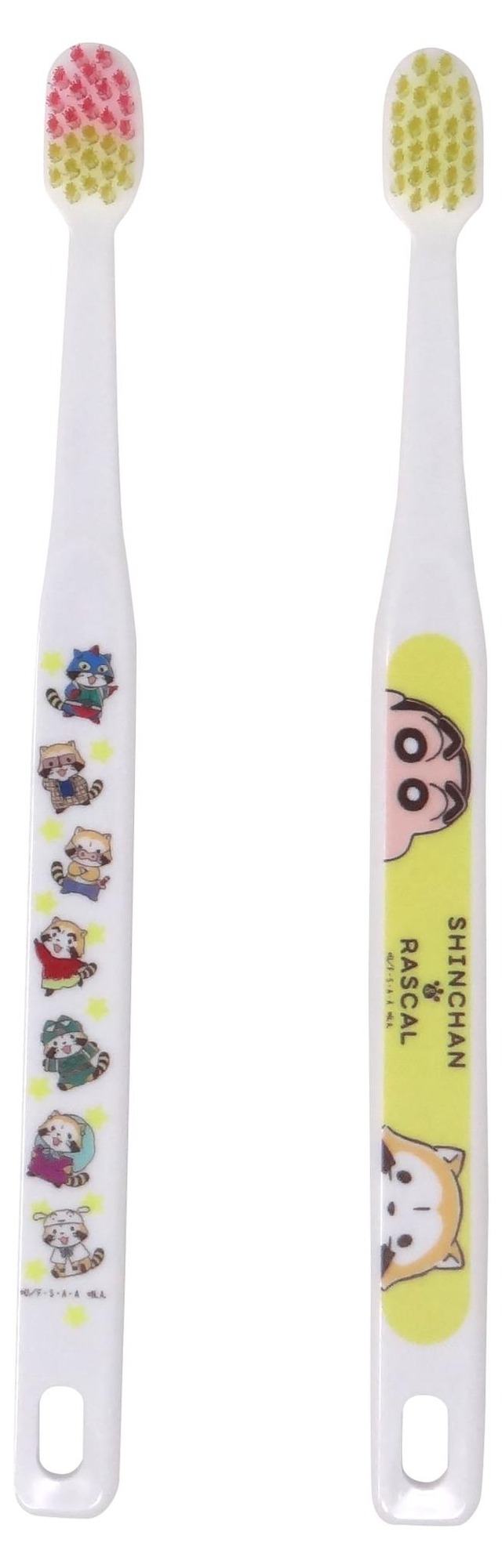 「クレヨンしんちゃん＆ラスカル」コラボレーショングッズ ハブラシ（C）臼井儀人／双葉社・シンエイ・テレビ朝日・ADK（C）NIPPON ANIMATION CO., LTD.