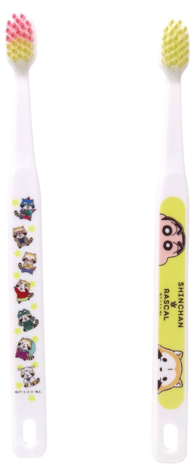 「クレヨンしんちゃん＆ラスカル」コラボレーショングッズ ハブラシ（C）臼井儀人／双葉社・シンエイ・テレビ朝日・ADK（C）NIPPON ANIMATION CO., LTD.