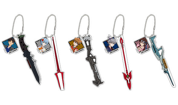 「エヴァンゲリオン京都基地」「ダブルチャームキーホルダー(トレーディング)」全5種　税込770円（C）カラー