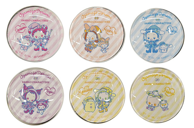 「おジャ魔女どれみ×サンリオ ガラスマグネット 6種」各650円（税抜）（C）東映アニメーション