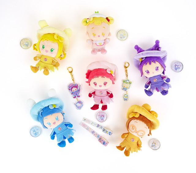 「おジャ魔女どれみ×サンリオキャラクターズ」むにゅぐるみボールチェーン　全6種　各1,760円（C）1976,1996,1998,2001,2005,2020 SANRIO CO., LTD.