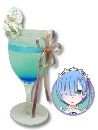 「『Re:ゼロから始める異世界生活 2nd season』カフェ」ドリンク　レム（C）長月達平・株式会社KADOKAWA刊／Re:ゼロから始める異世界生活2製作委員会