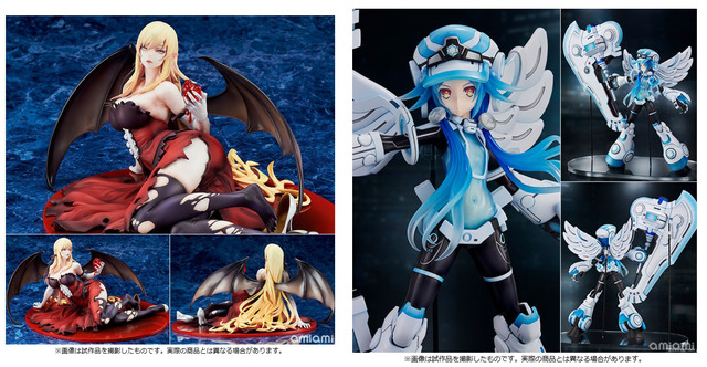 「傷物語 キスショット・アセロラオリオン・ハートアンダーブレード 1/7スケールフィギュア」参考価格：20,680円(税込)（C）西尾維新/講談社・アニプレックス・シャフト （R）KODANSHA ＆ 「新次元ゲイム ネプテューヌVII ネクストホワイト 1/7スケール完成品フィギュア」参考価格：32,780円(税込)（C）IDEA FACTORY / COMPILE HEART