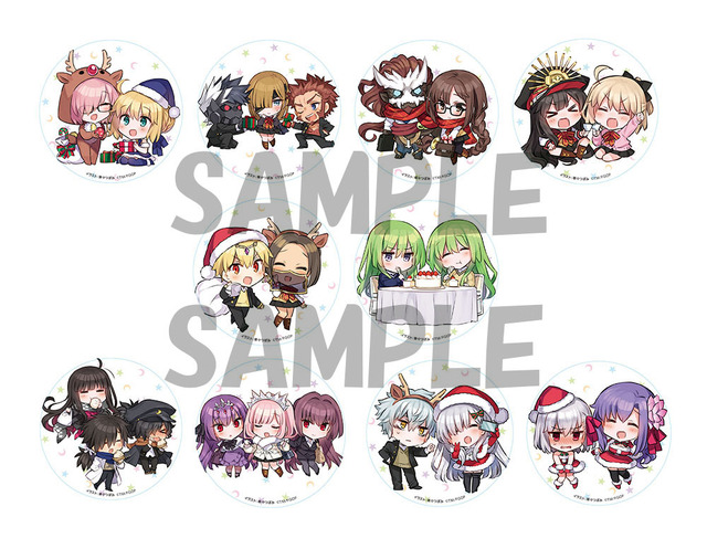 「TYPE-MOON学園 ちびちゅき！」トレーディング缶バッジ　各364円（税別）(C)TYPE-MOON(C) TYPE-MOON / FGO PROJECT(C)TYPE-MOON／経験値(C)Nitroplus／TYPE-MOON・ufotable・FZPC(C)TYPE-MOON・ufotable・FSNPC